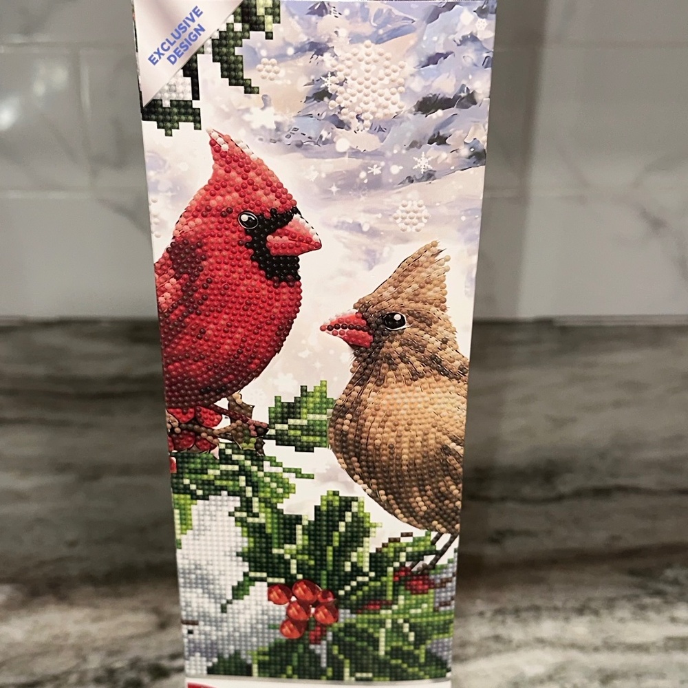 Diamond Dotz CARDINAL CHRISTMAS Special Edition Diamond Painting Kit 11" x 14"